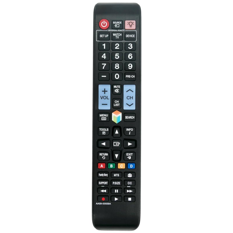 Vinabty AA59-00559A Replaced Remote fit for Samsung TV PN51E6500 PN51E6500EF PN51E7000 UN32ES6500F UN32ES6500FXZA UN40EH6030F UN40ES6500F UN40ES6500FXZA UN40ES6580F UN40ES6580FXZA UN46ES6500F UN46ES6500FXZA - Image 1